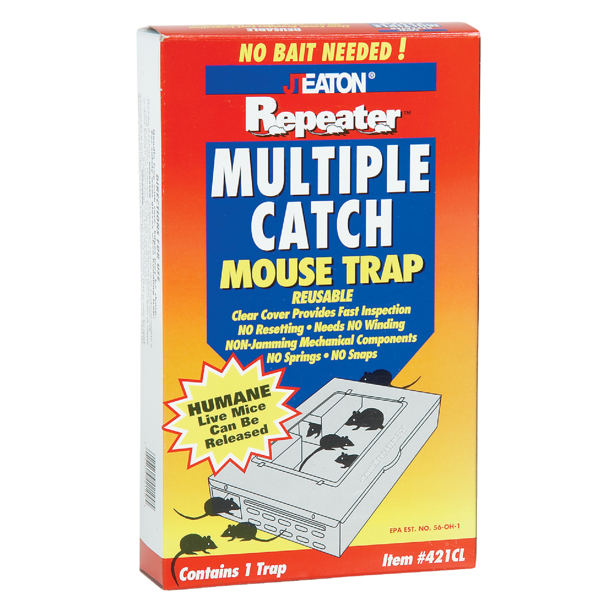 JT Eaton Repeater Multiple Catch Mechanical Mouse Trap with Inspection Window (1-Pack) Image 2