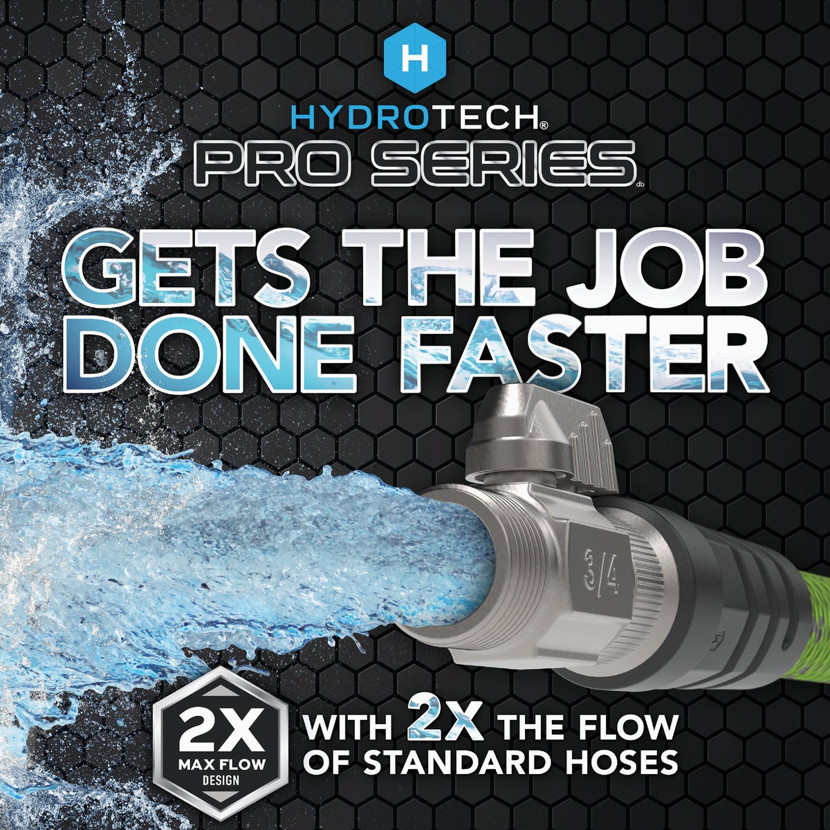 Hydrotech 3/4 In. Dia. x 50 Ft. Green Expandable Burst Proof Hose Image 2