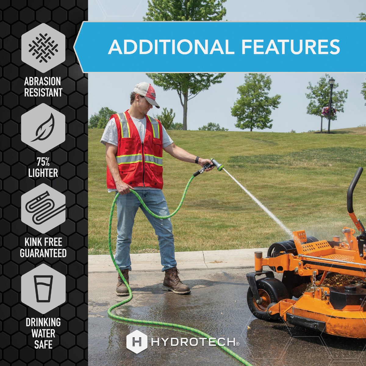 Hydrotech 3/4 In. Dia. x 50 Ft. Green Expandable Burst Proof Hose Image 7