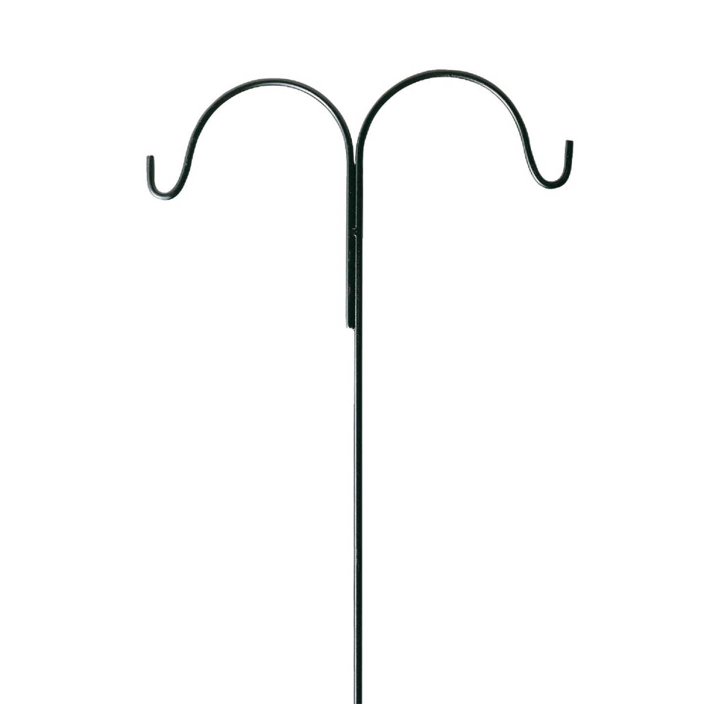 Best Garden 91 In. Black Wrought Iron Double Shepherd Hook Image 2