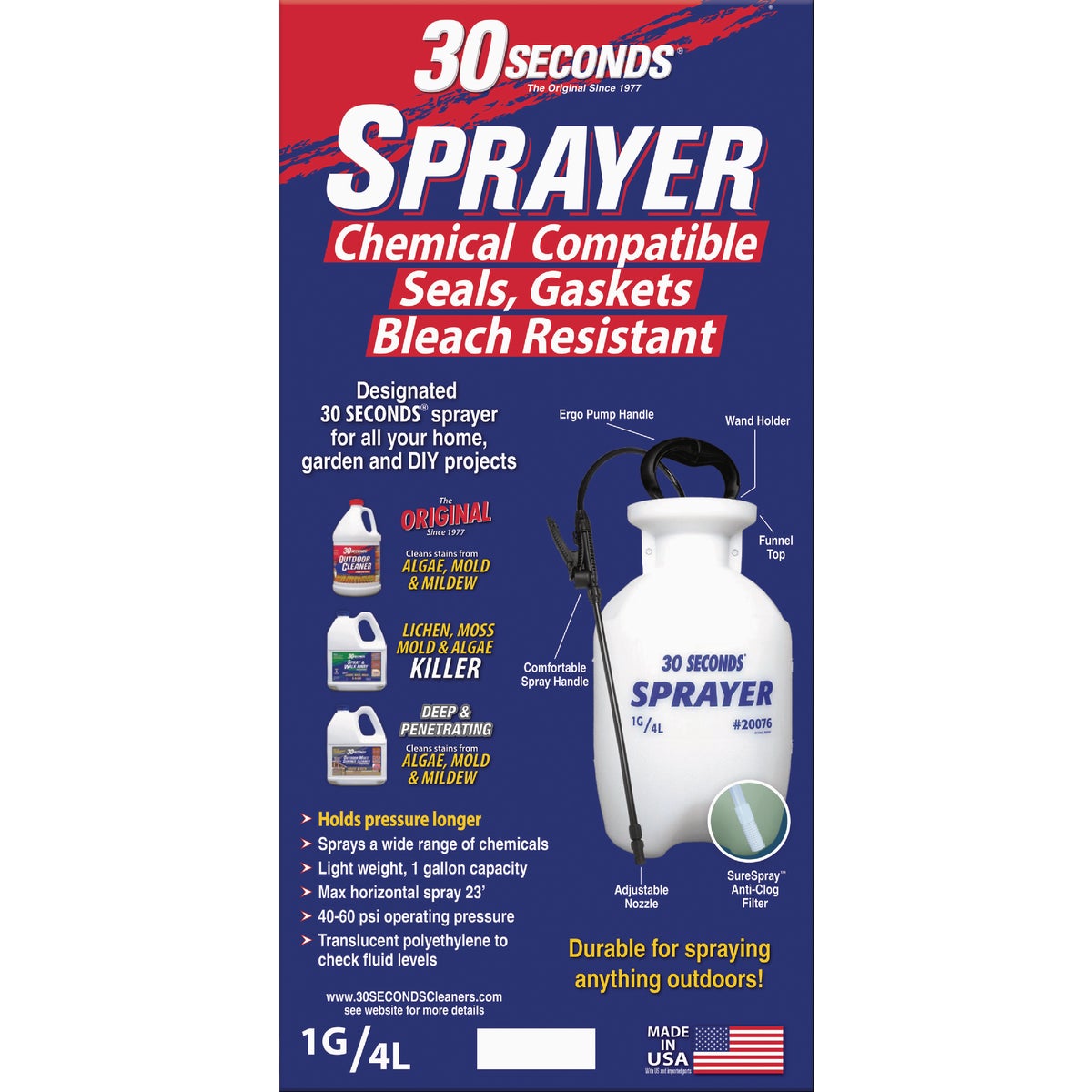 30 seconds 1 Gal. Plastic Handheld Tank Sprayer Image 4