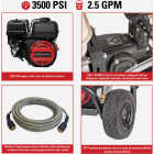 Simpson PowerShot 3500 psi 2.5 GPM Cold Water Professional Gas Pressure Washer Image 4