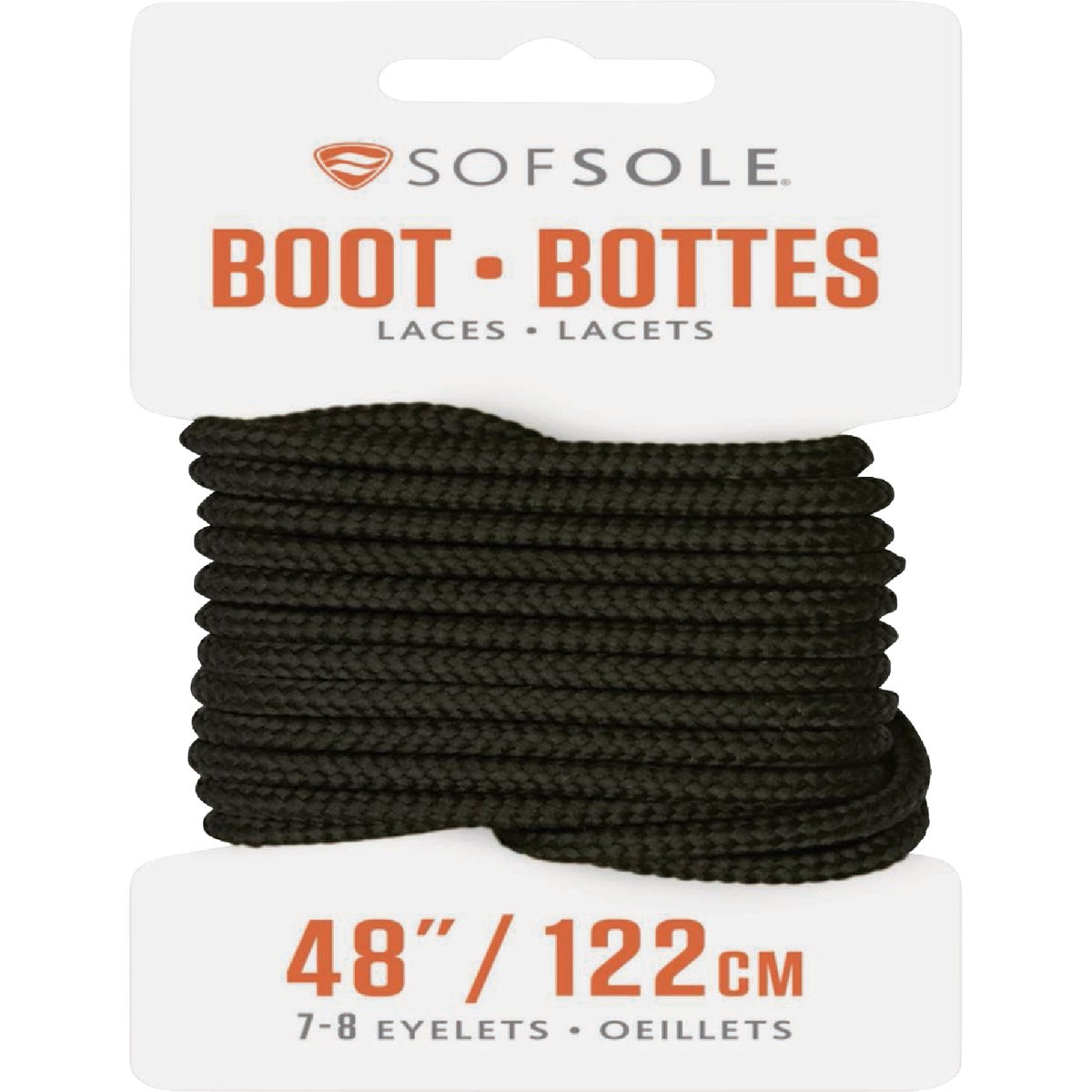 Sof Sole 48 In. Black Boot Laces