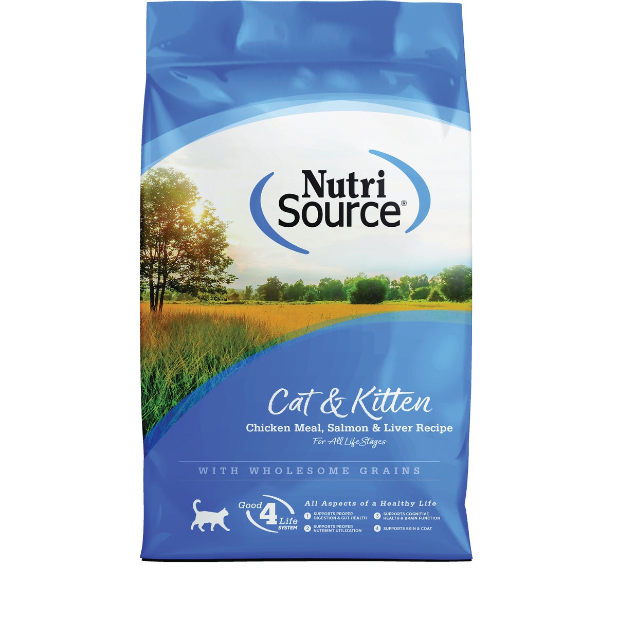 NutriSource 12 Lb. Chicken Meal, Salmon, & Liver Dry Cat & Kitten Food