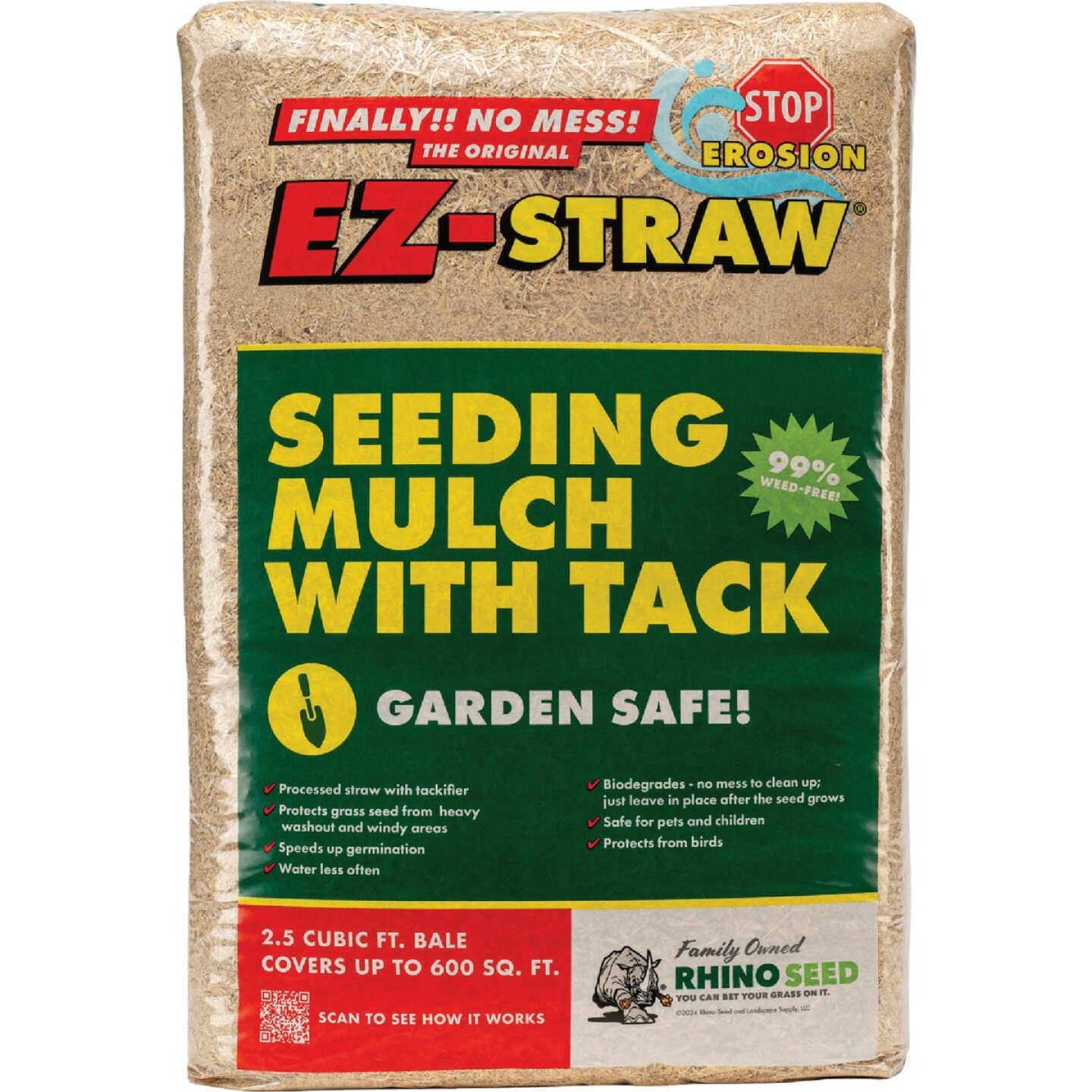 EZ Straw 2.5 Cu. Ft. 600 Sq. Ft. Coverage Area Straw Seeding Mulch Image 1
