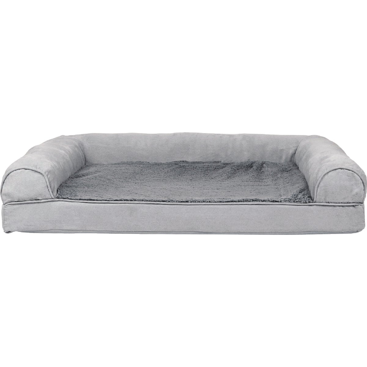 FurHaven Large Plush & Suede Orthopedic Sofa Dog Bed