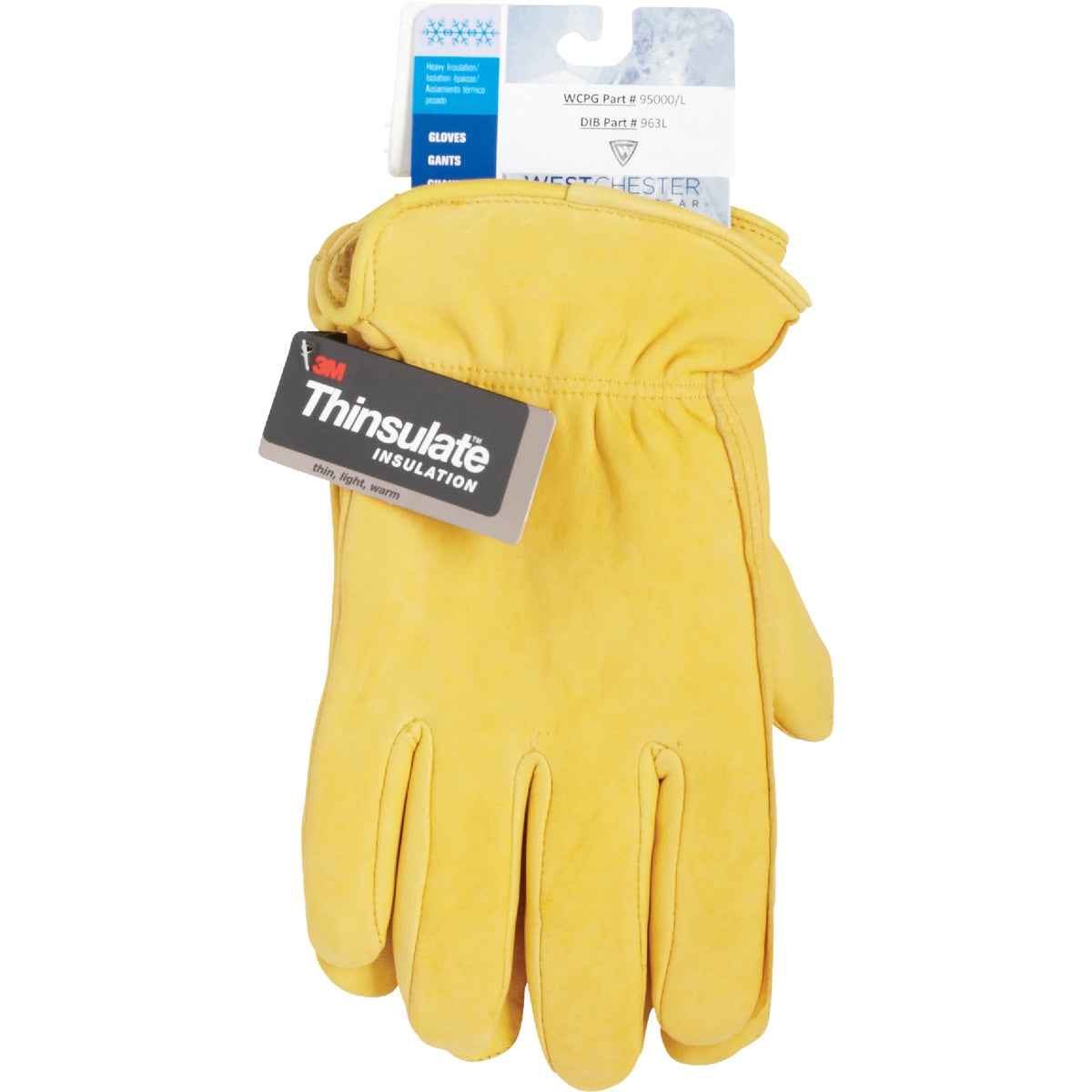 Boss Arctik Men's Medium Deerskin Leather Premium Winter Work Glove Image 2