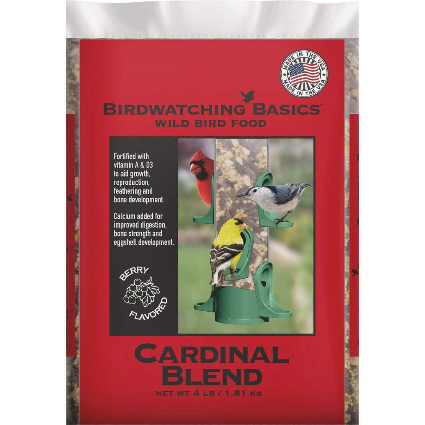 Birdwatching Basics 4 Lb. Cardinal Blend Wild Bird Food Image 1