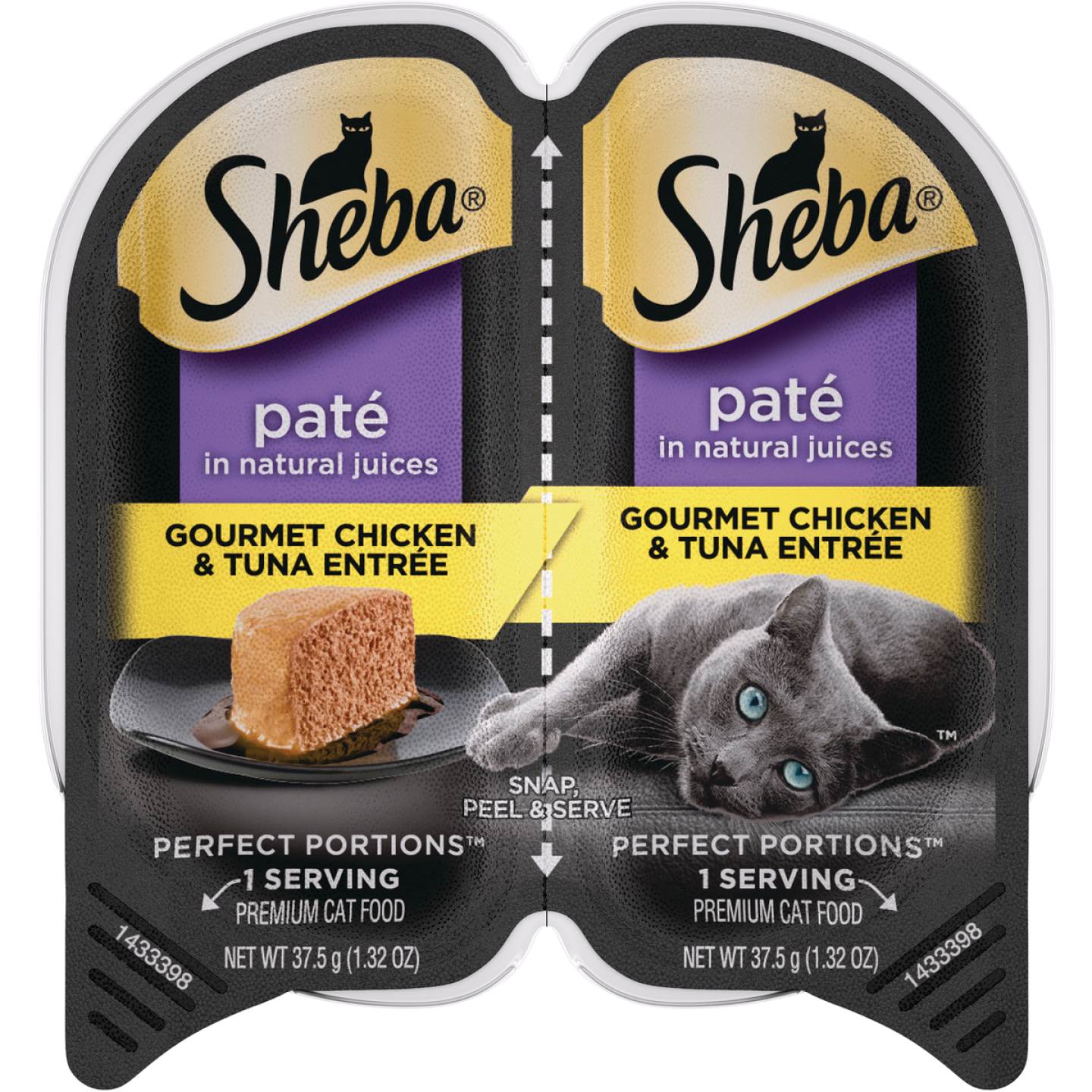 Sheba Perfect Portions Pate 2.6 Oz. Adult Gourmet Chicken & Tuna Wet Cat Food Image 1