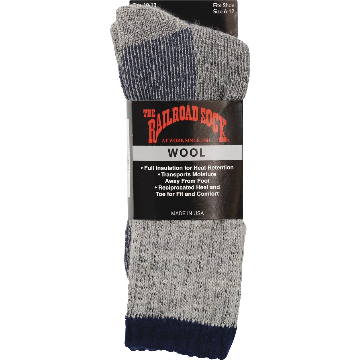 Railroad Sock Men's Black Outdoor Boot Sock Image 2