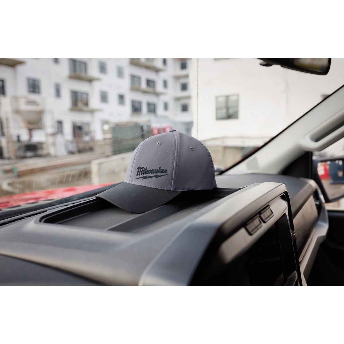 Milwaukee Workskin Dark Gray Performance Fitted Hat, Small/Medium Image 3