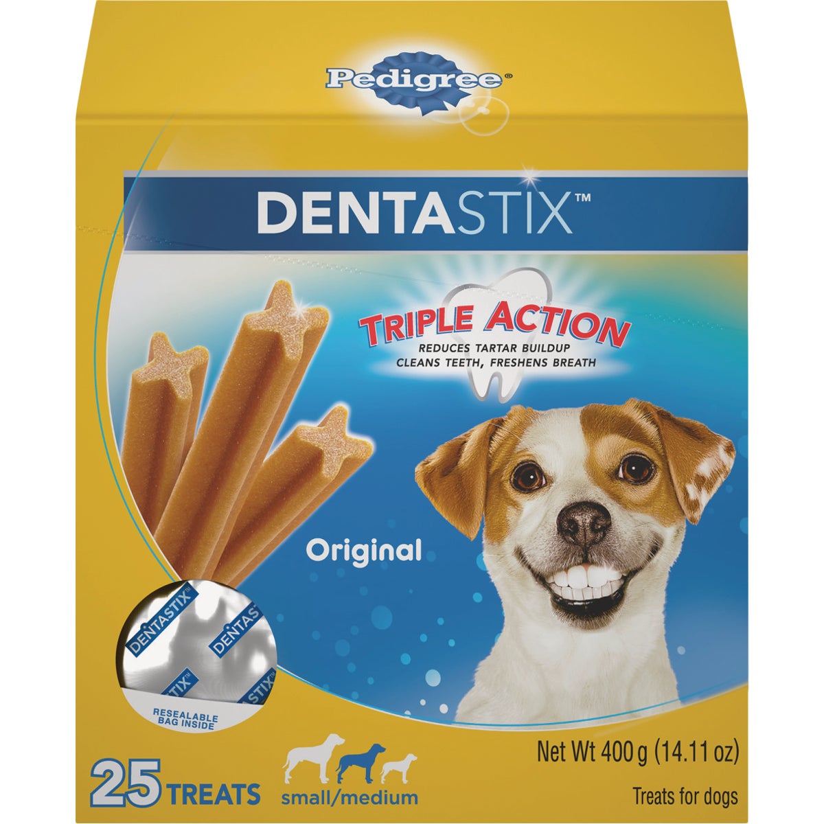 Pedigree Dentastix Small/Medium Dog Original Flavor Dental Dog Treat (25-Pack) Image 1