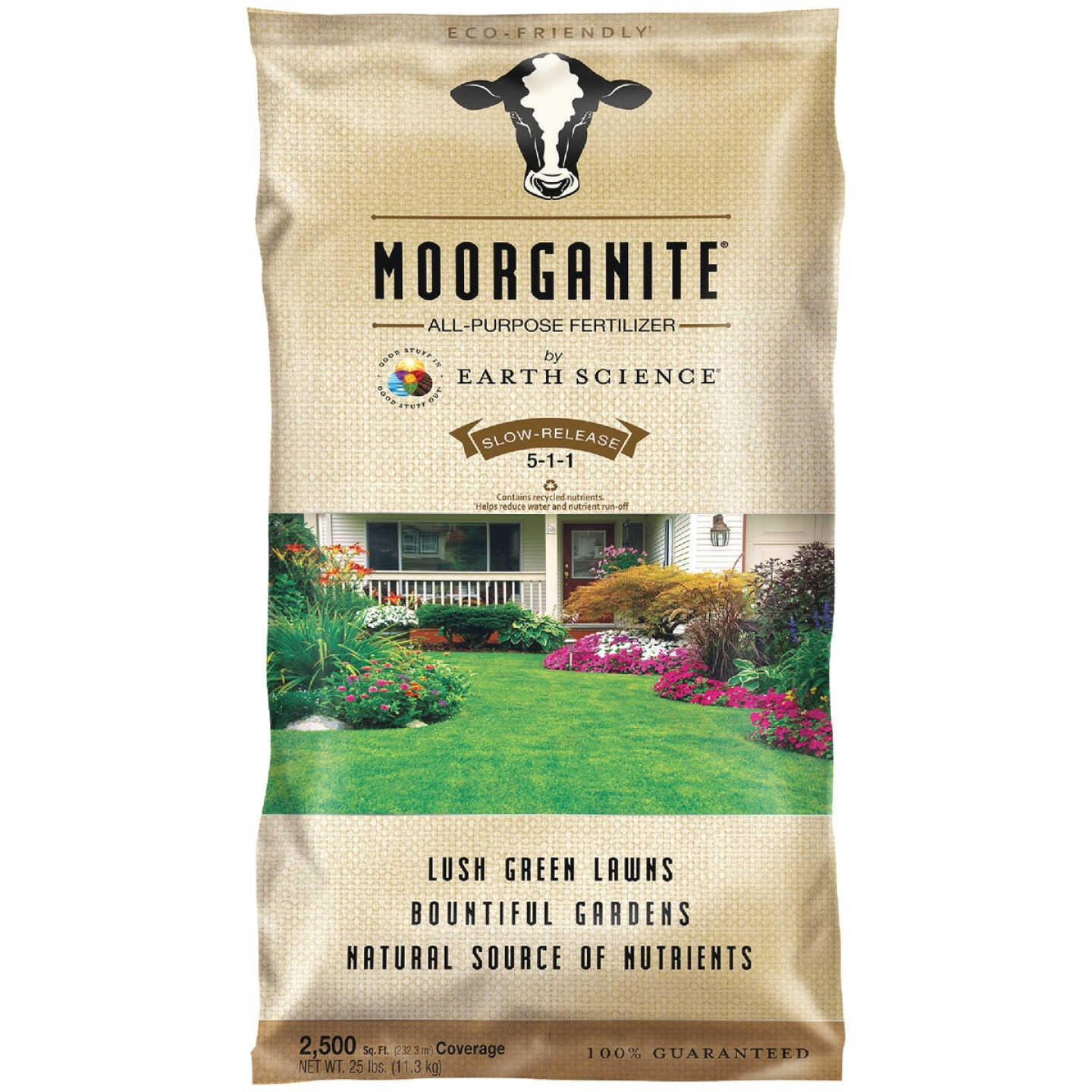 Earth Science Moorganite 25 Lb. 2500 Sq. Ft. 5-1-1 Natural Lawn & Garden Fertilizer Image 1
