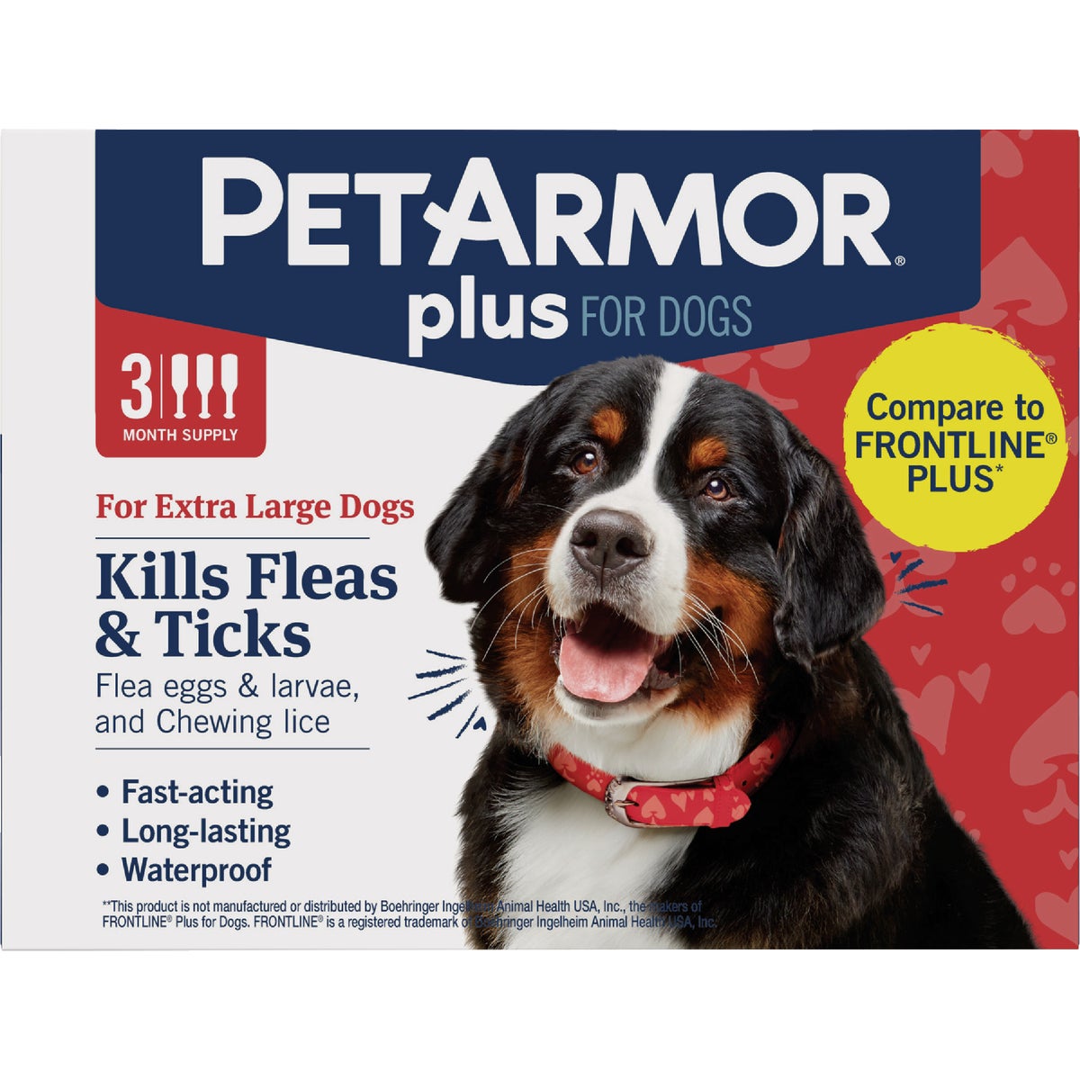 PetArmor Plus For Dogs 88 to 123 Lb. Flea & Tick Topical Treatment (3-Pack)