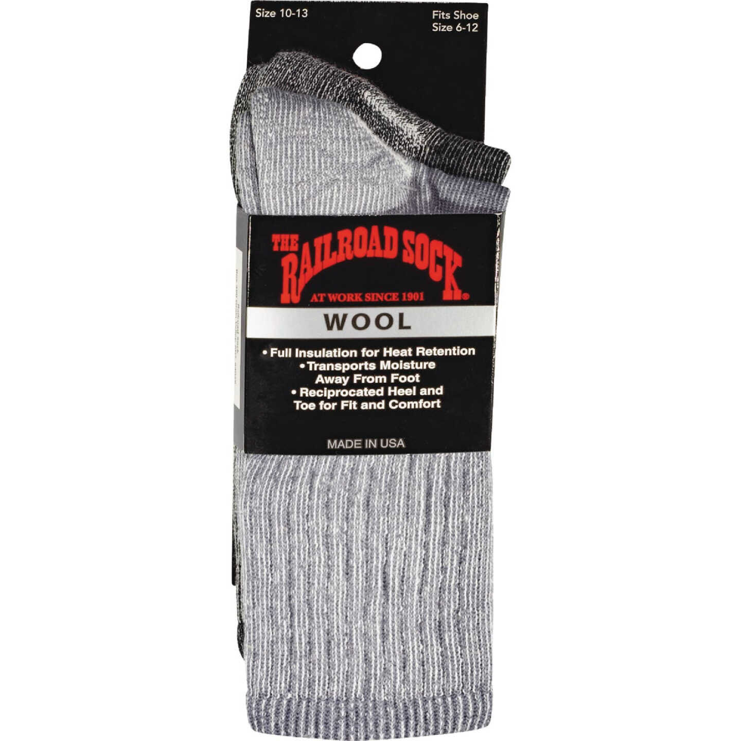 Railroad Sock Men's Merino/Acrylic Blend Crew Sock (2-Pack) Image 2