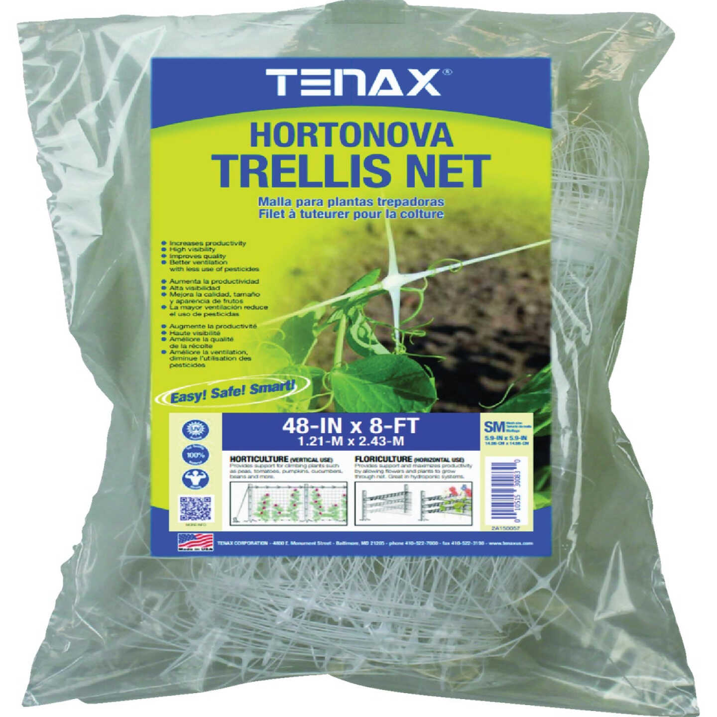 Tenax Hortanova 48 In. x 8 Ft. Polypropylene Trellis Netting Image 1