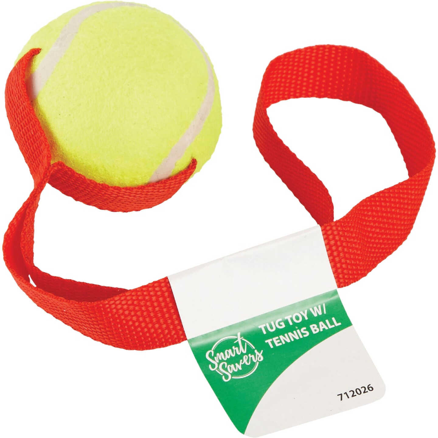 Smart Savers 6 Cm. Dia. Ball w/Tug Dog Toy Image 1