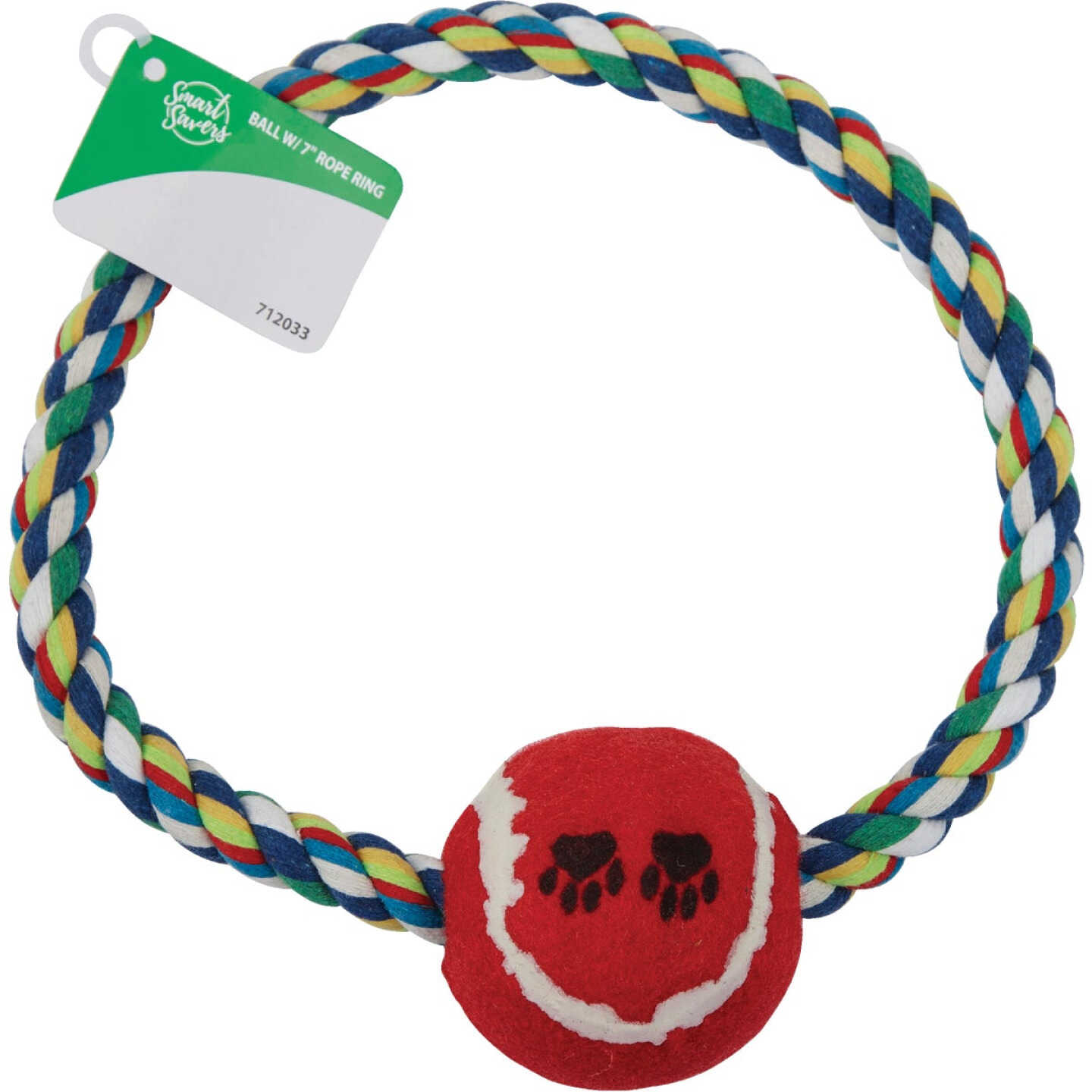 Smart Savers 7 In. Tug Rope Ring Dog Toy Image 2