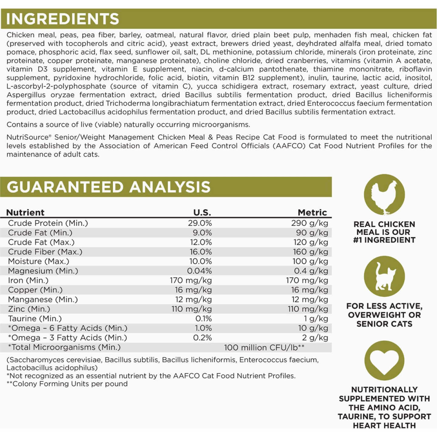 NutriSource 12 Lb. Chicken & Rice Dry Senior Cat Food Image 5
