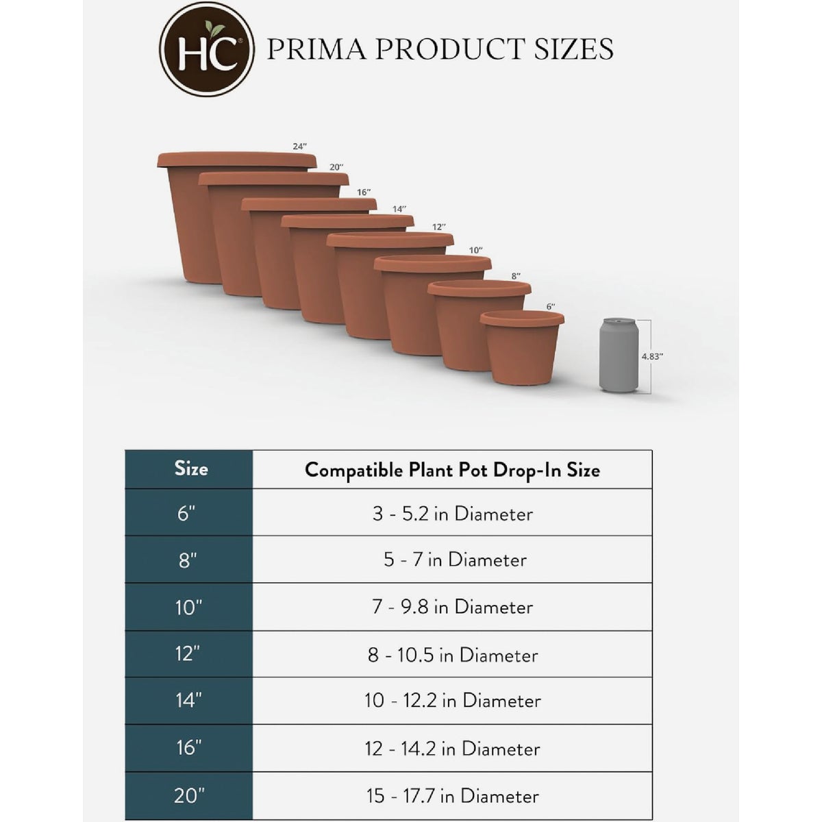HC Companies 6 In. Clay Classic Planter Image 6