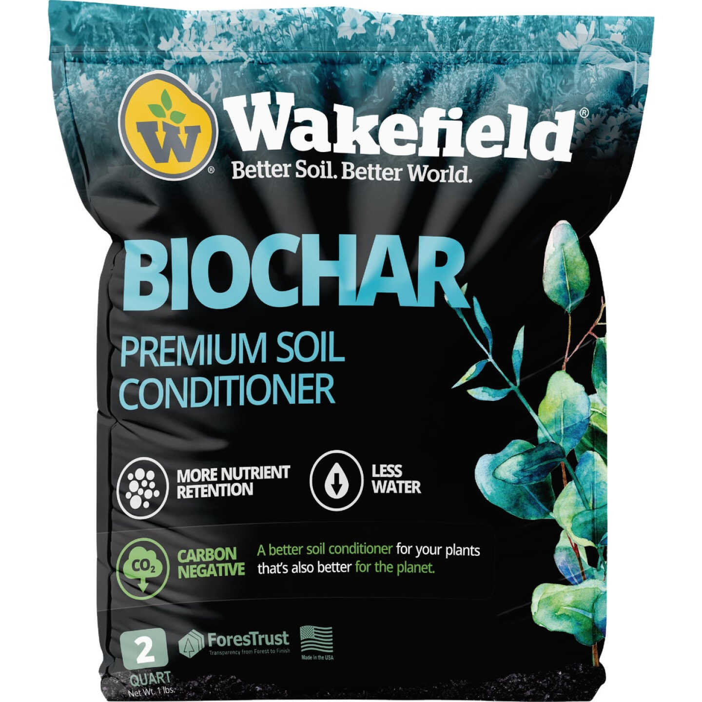 Wakefield Biochar 2 Qt. Premium Plant-Based Soil Conditioner Image 1