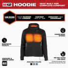 Milwaukee M12 Women's Medium Black Full-Zip Heated Hoodie Kit Image 3