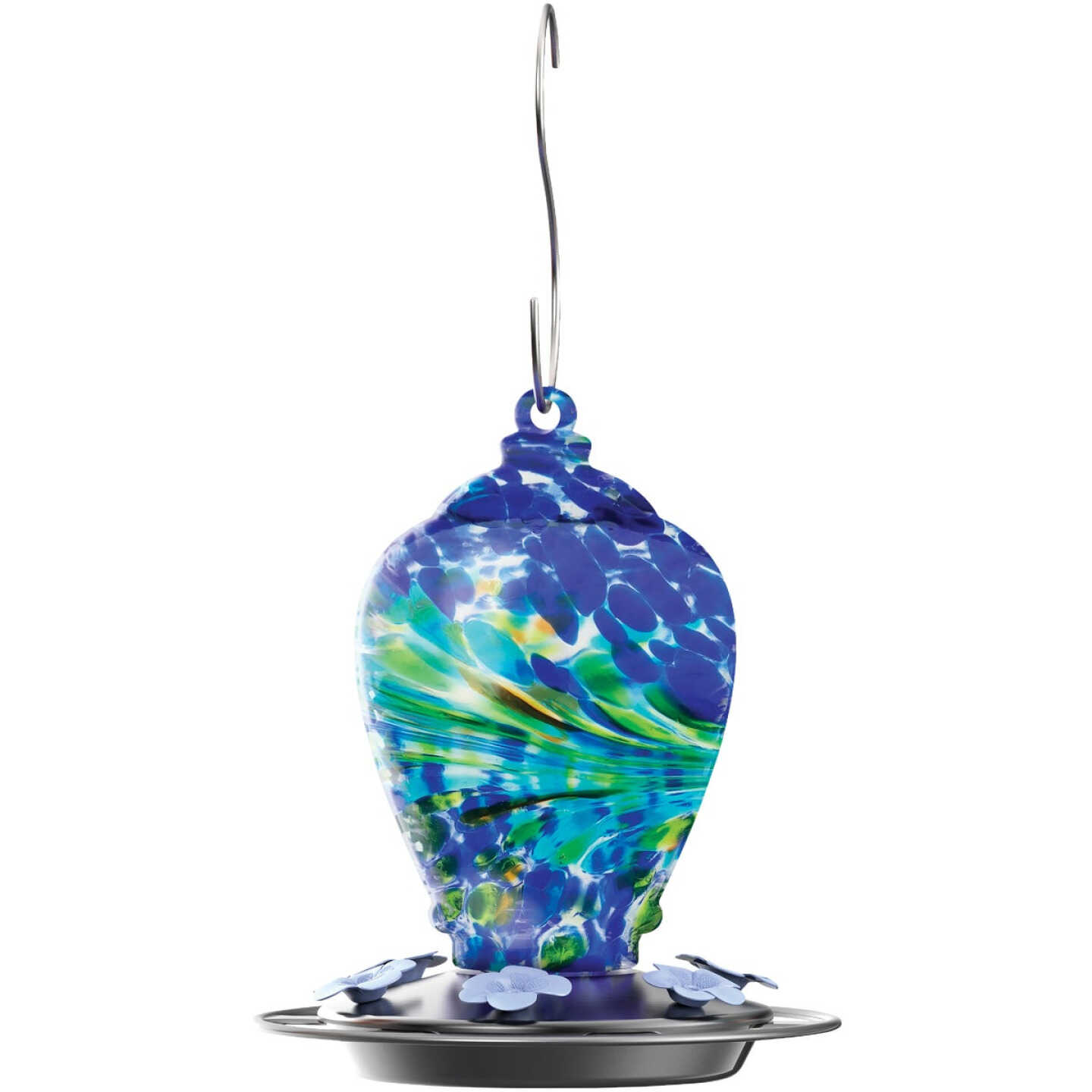 Nature's Way Artisan Gravity Glass Hummingbird Feeder Image 1