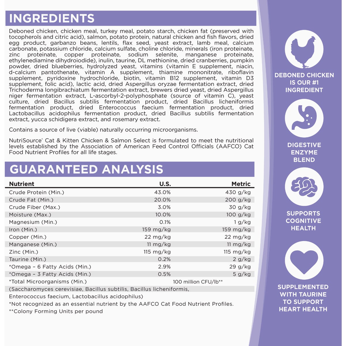 NutriSource 12 Lb. Chicken & Salmon Grain Free Dry Cat & Kitten Food Image 4