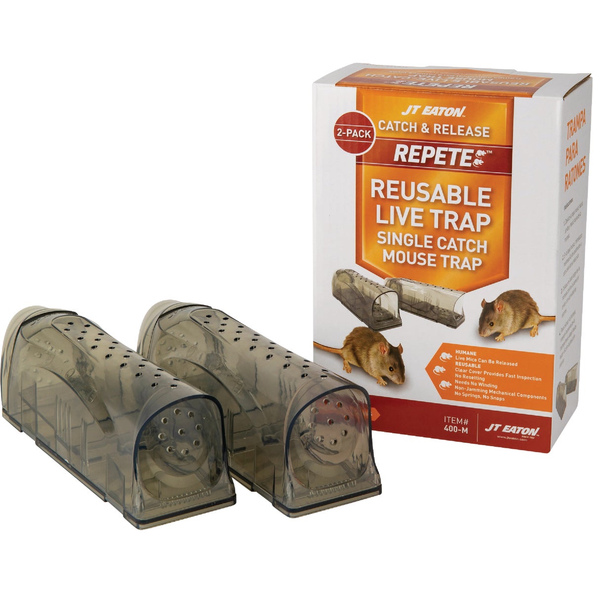 JT Eaton Repete Reusable Live Mouse Trap (2-Pack)