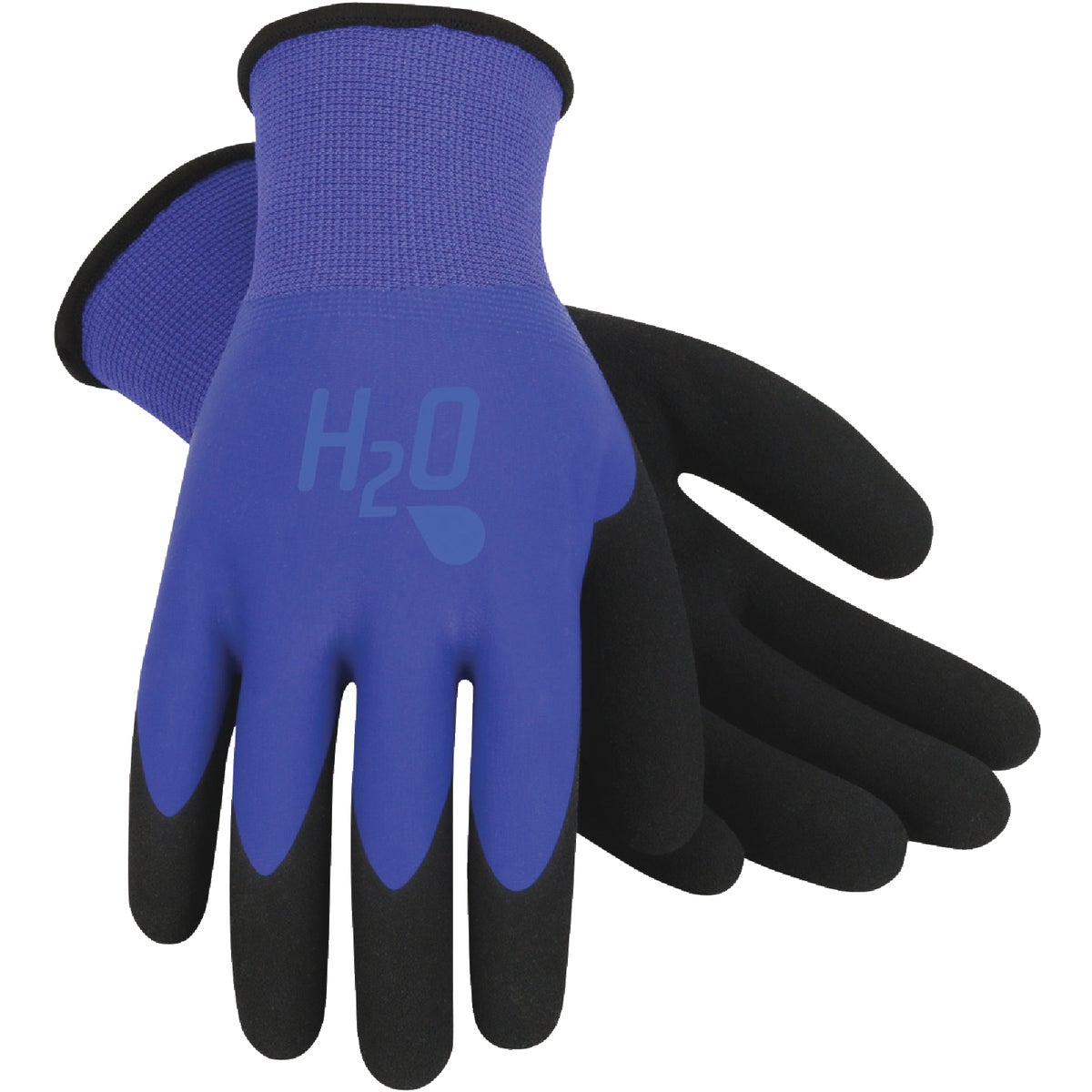 Mud H2O Women's Small Latex Coated Polyester Cobalt Blue Garden Glove Image 1