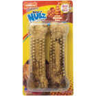 Nylabone Nubz Natural Long Lasting Edible Bacon Flavor XL Jumbo Dog Chews (2-Pack) Image 1