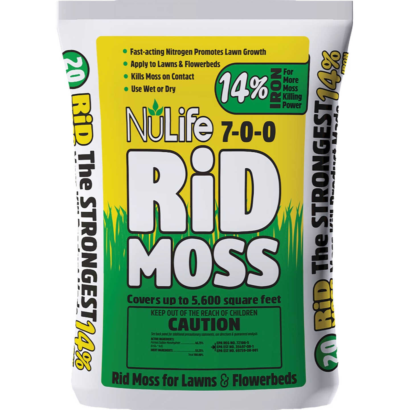 NuLife Rid Moss 20 Lb. 7-0-0 Moss Killer Image 1