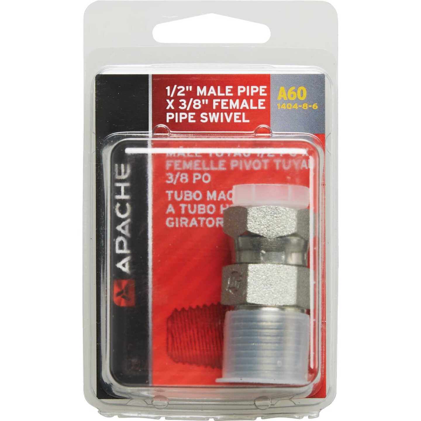 Apache 1/2 In. Male Pipe x 3/8 In. Female Pipe Swivel Hydraulic Hose Adapter Image 2