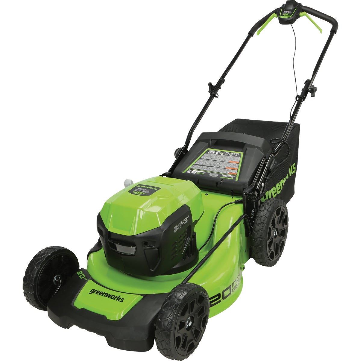 Greenworks 24V (2 x 24V) 20 In. Brushless Push Lawn Mower with (2) 4.0 Ah USB Batteries & Dual-Port Charger