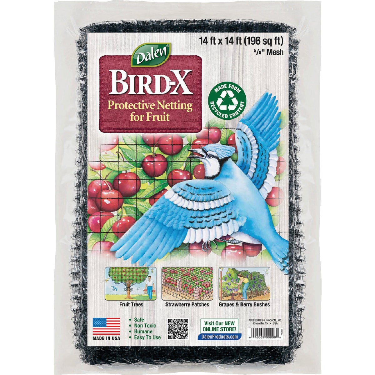 Dalen Bird-X 3/4 In. Mesh 14 Ft. x 14 Ft. Garden Netting