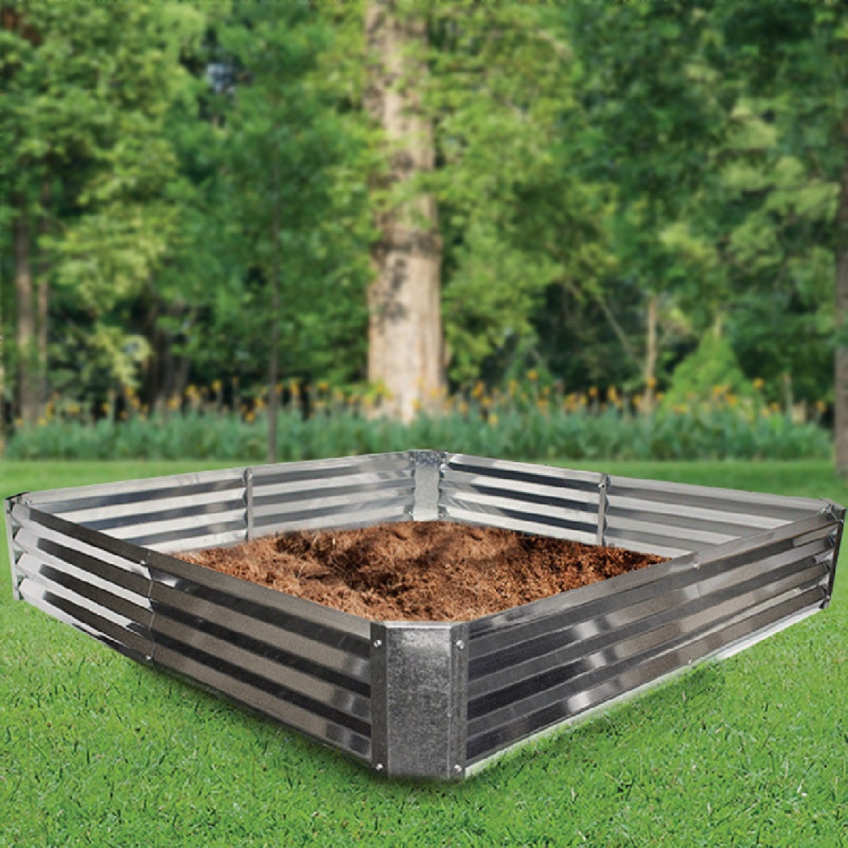 Dalen 4 Ft. x 4 Ft. Galvanized Steel Rustic Raised Bed Garden Image 3