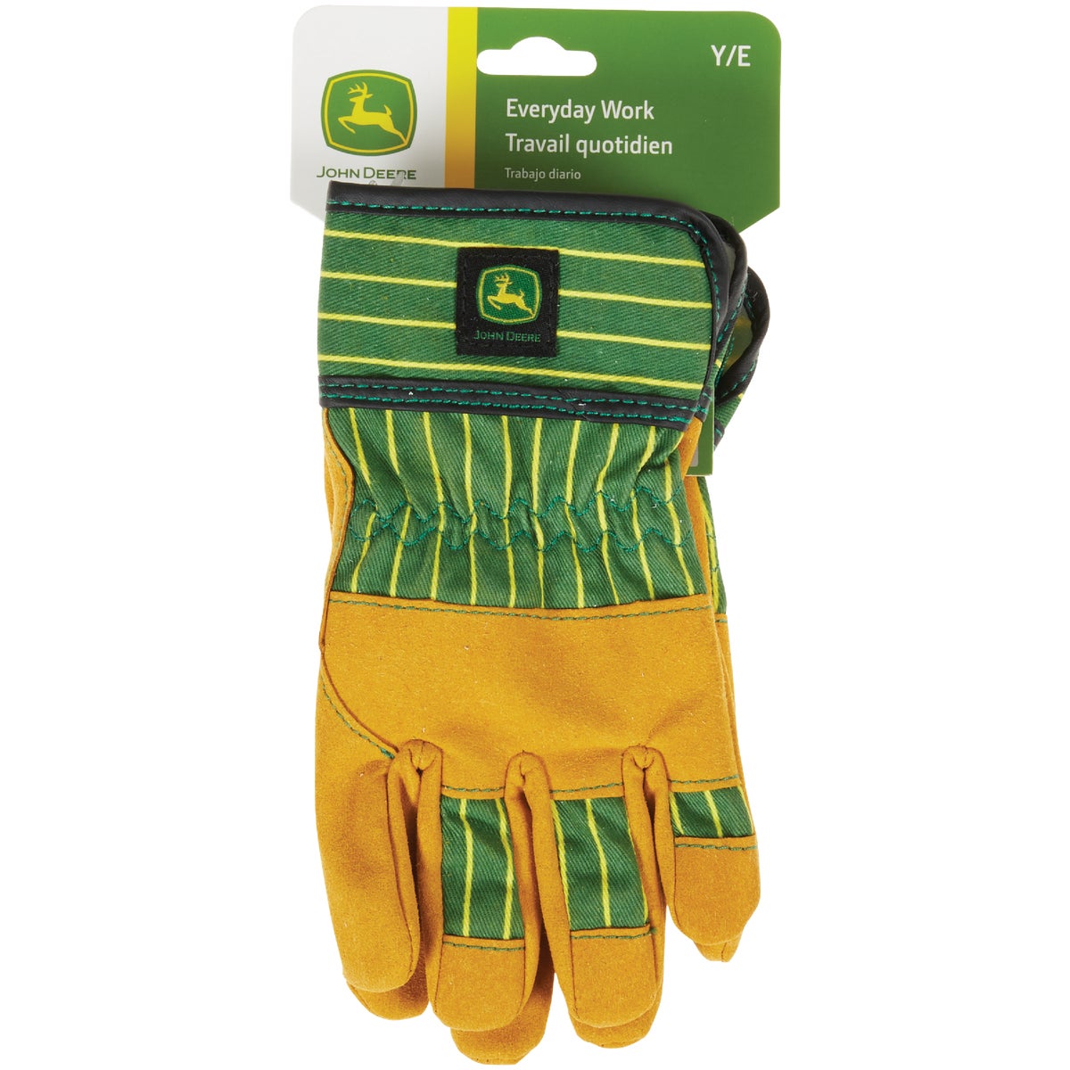 John Deere Youth Striped Synthetic Leather Palm Glove Image 2