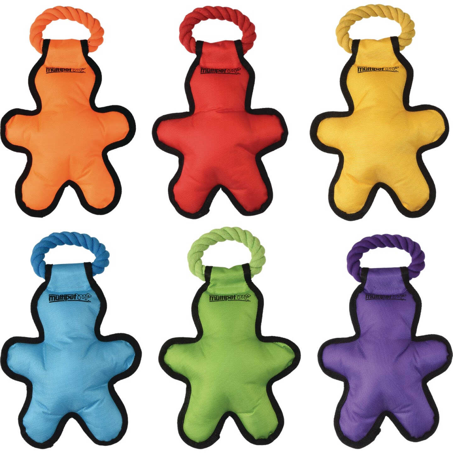 Multipet Cross-Ropes Tug 'O Man 14 In. Tough Tug Rope Dog Toy Image 1