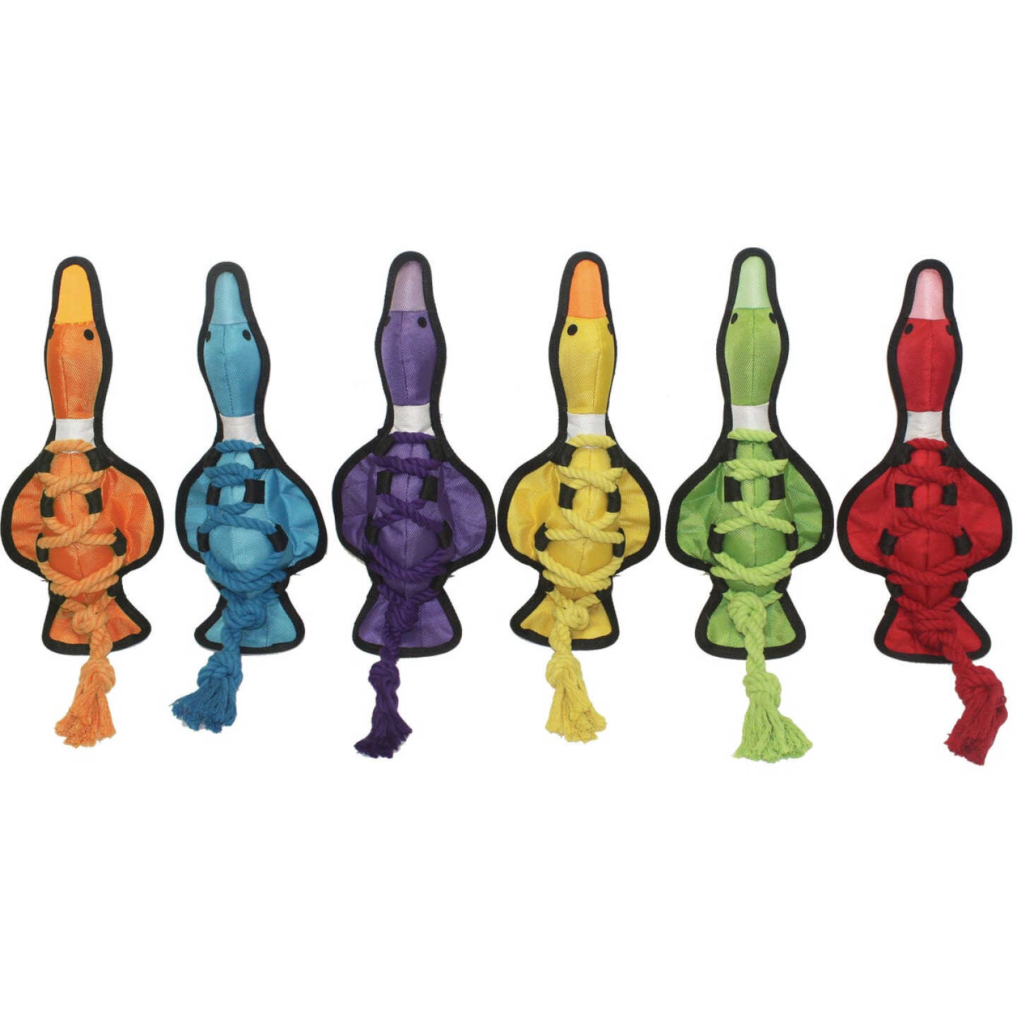 Multipet Cross-Ropes 11.5 In. Duck Tough Dog Toy Image 1