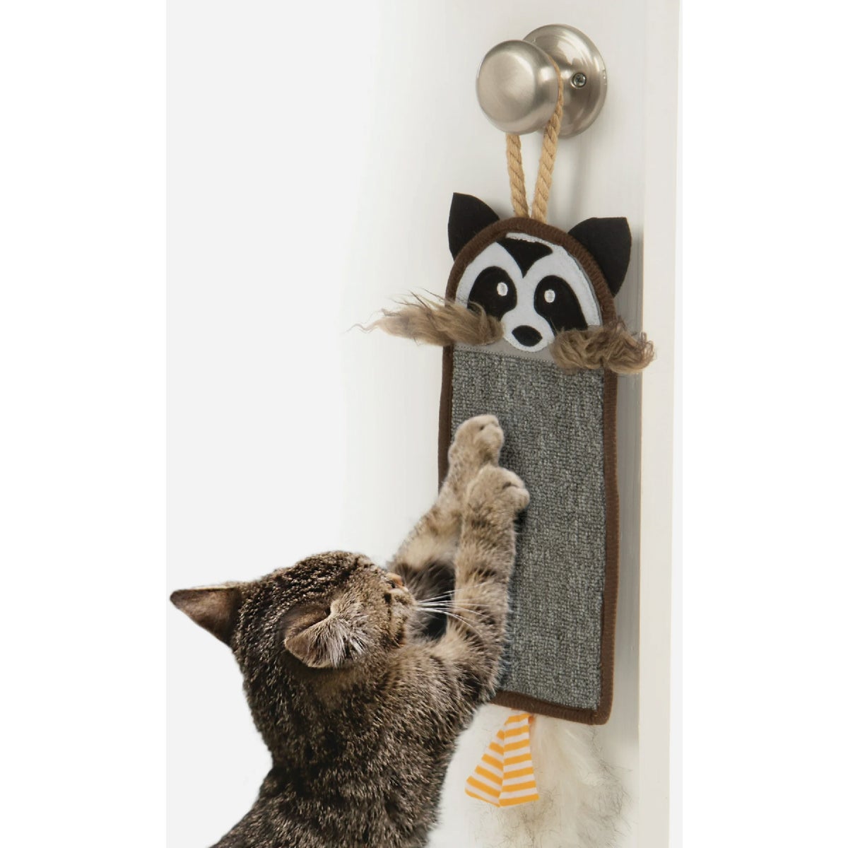 SmartyKat Rowdy Rascal Cat Scratcher & Plush Sound Cat Toy Image 2