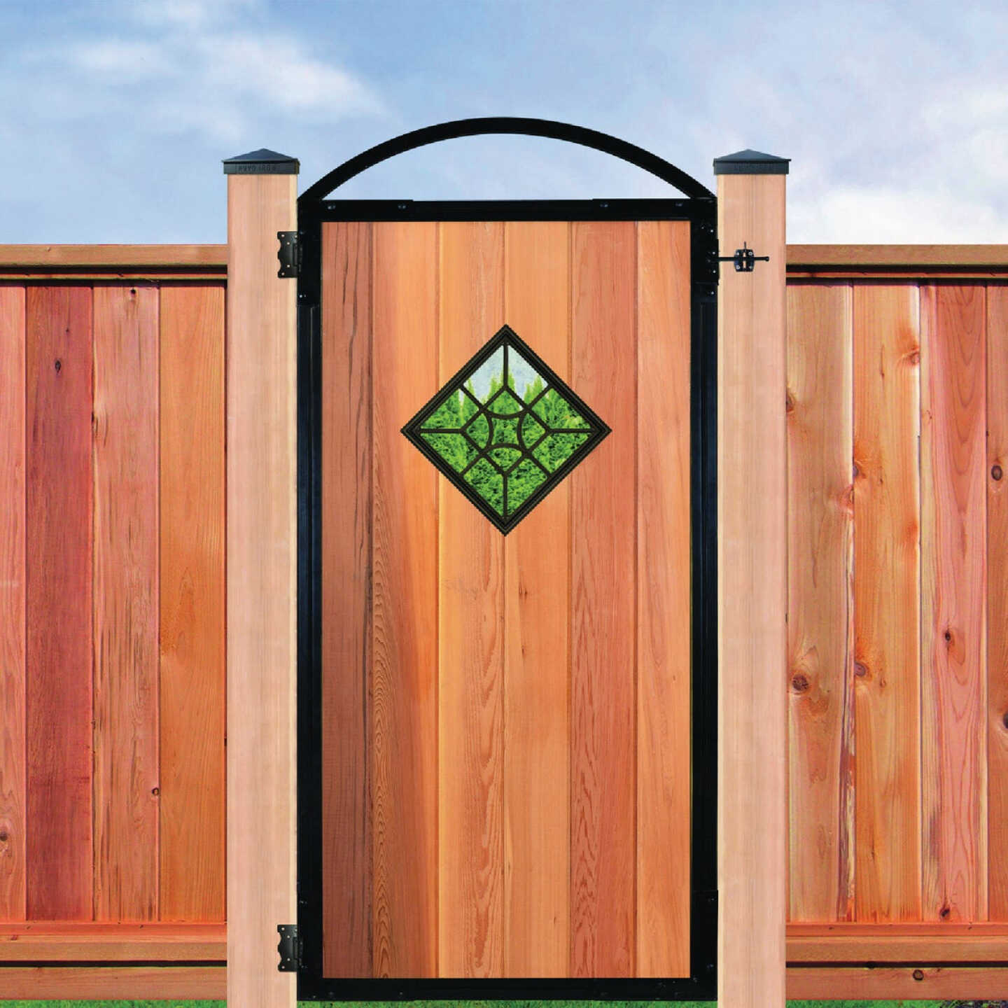 Nuvo Iron 15 In. Square/Diamond Cast Aluminum Gate Insert Image 2