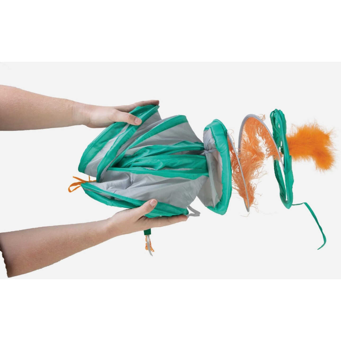 SmartyKat Fringe Frenzy Triple Tunnel Activity Cat Toy Image 3