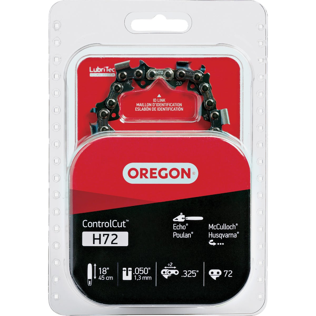 Oregon H72 ControlCut Saw Chain for 18 in. Bar - 72 Drive Links - fits Echo, Craftsman, Homelite, Poulan, Husqvarna, Makita and others Image 1