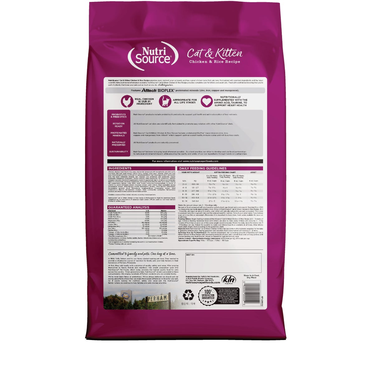 NutriSource 4 Lb. Chicken & Rice Dry Cat & Kitten Food Image 7