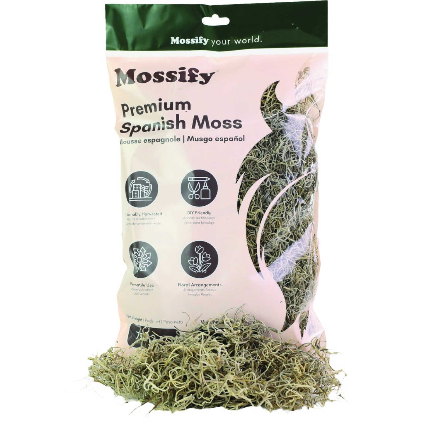 Mossify 2.6 Oz. Premium Natural Spanish Moss Image 1