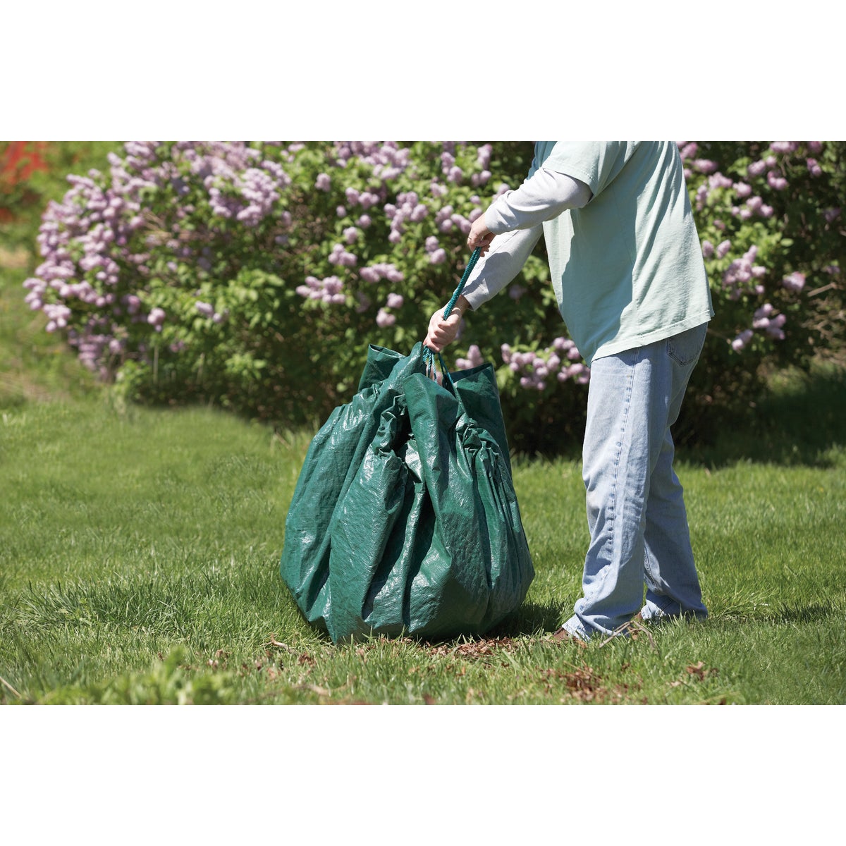 Do it Best  6 Ft. x 6 Ft. Poly Fabric Green Lawn Cleanup Tarp Image 3