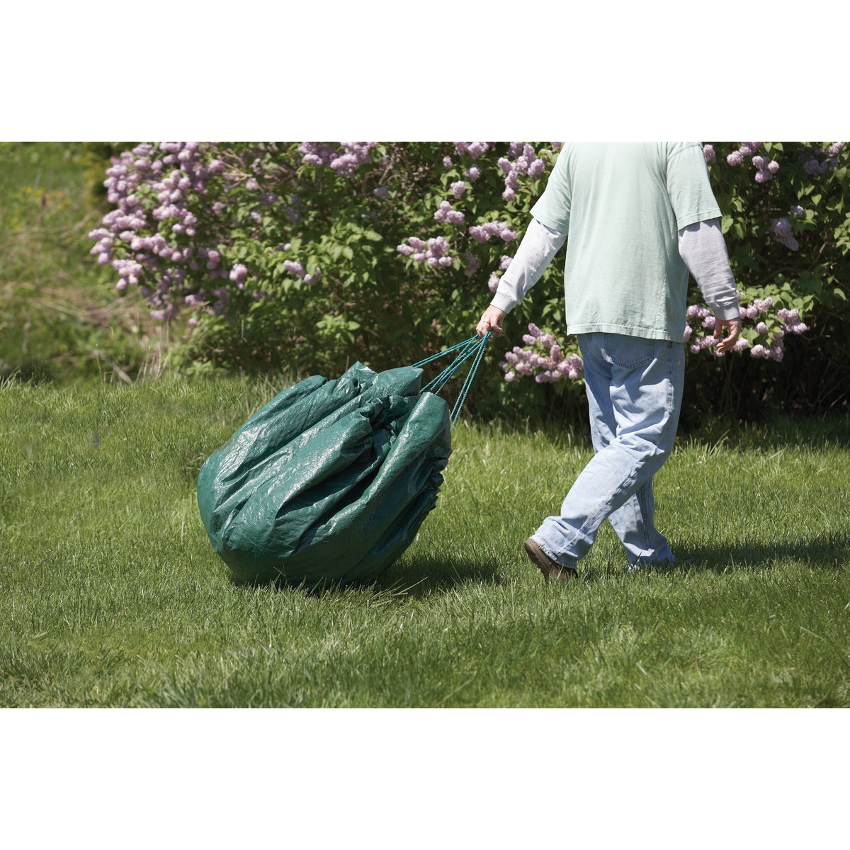 Do it Best  6 Ft. x 6 Ft. Poly Fabric Green Lawn Cleanup Tarp Image 4
