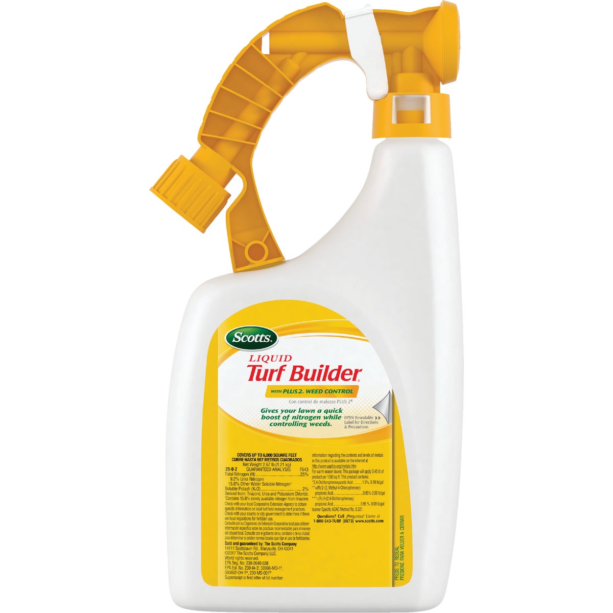 Scotts Turf Builder Weed & Feed 32 Oz. 6000 Sq. Ft. Liquid Lawn Fertilizer with Plus 2 Weed Control Image 5