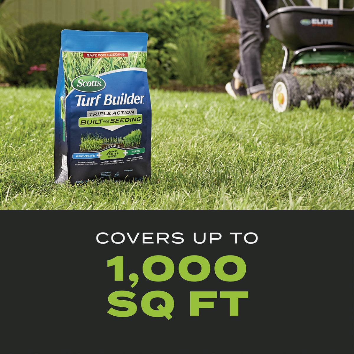 Scotts Turf Builder 4.3 Lb. 1000 Sq. Ft. Triple Action Built For Seeding Image 6