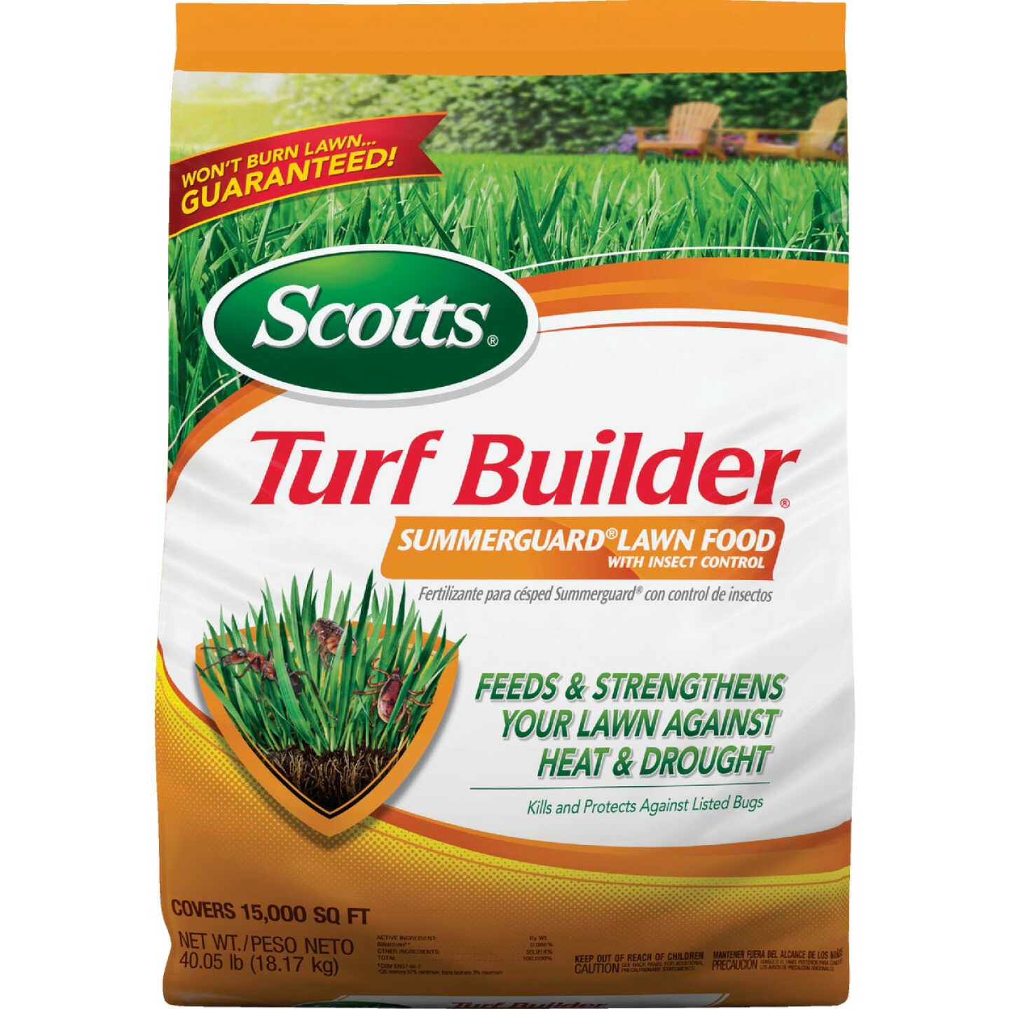 Scotts Turf Builder SummerGuard 40.05 Lb. 15,000 Sq. Ft. Lawn Food with Insect Control Image 1